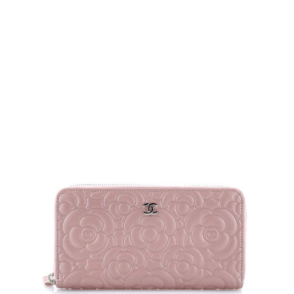 Chanel Zip Around Wallet Camellia Goatskin - Picture 1 of 6